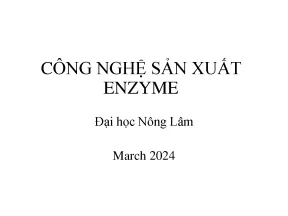 Vchapter công nghệ sản xuất enzyme 1