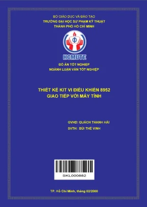 Thiết kế kit vi điều khiển 8952 giao tiếp với máy tính
