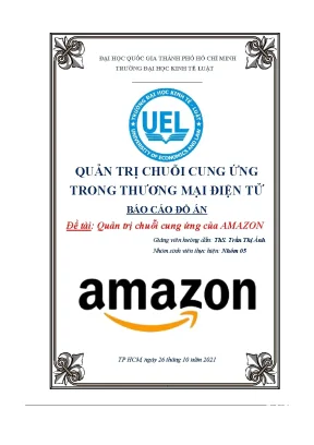 Quản trị chuỗi cung ứng trong thương mại điện tửbáo cáo đồ án đề tài quản trị chuỗi cung ứng của amazon