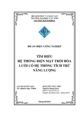 Tìm hiểu hệ thống điện mặt trời hòa lưới có hệ thống tích trữ năng lượng
