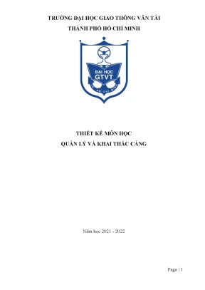 Tkmh quản lý và khai thác cảng