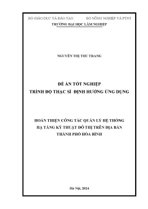 Hoàn thiện công tác quản lý hệ thống hạ tầng kỹ thuật đô thị trên địa bàn thành phố hòa bình