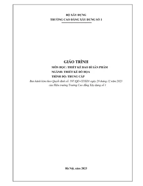 Giáo trình thiết kế bao bì sản phẩm ngành thiết kế đồ họa trung cấp trường cao đẳng xây dựng số 1
