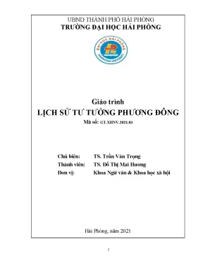 Giáo trình lịch sử tư tưởng phương đông