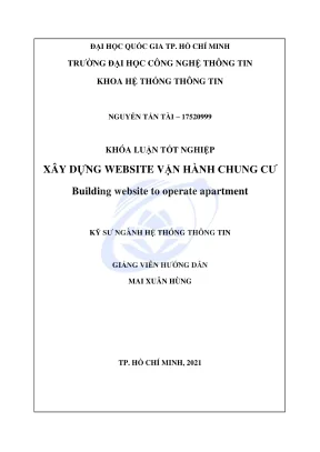 Khóa luận tốt nghiệp hệ thống thông tin xây dựng website vận hành chung cư