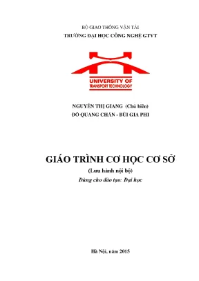Giáo trình cơ học cơ sở trường đại học công nghệ gtvt