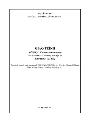 Giáo trình kinh doanh thương mại ngành thương mại điện tử cao đẳng trường cao đẳng xây dựng số 1