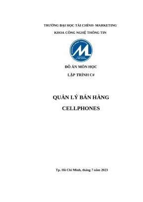 Đồ án môn học lập trình c quản lý bán hàng cellphones