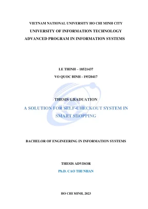 Khóa luận tốt nghiệp a solution for self checkout system in smart shopping