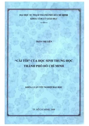 Khóa luận tốt nghiệp tâm lý học cái tôi của học sinh trung học thành phố hồ chí minh