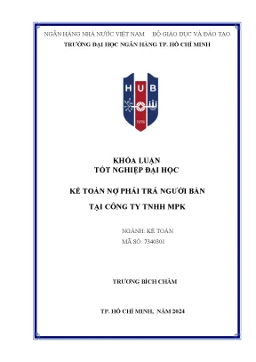 Kế toán nợ phải trả người bán tại công ty tnhh mpk khóa luận tốt nghiệp đại học