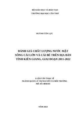 Luận văn thạc sĩ ngành quản lý tài nguyên và môi trường