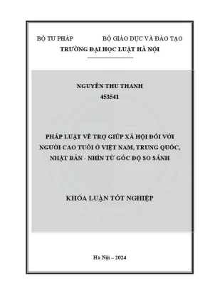 Khóa luận tốt nghiệp pháp luật về trợ giúp xã hội đối với người cao tuổi ở việt nam trung quốc nhật bản nhìn từ góc độ so sánh