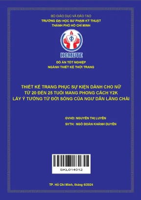 Đồ án tốt nghiệp thiết kế thời trang thiết kế trang phục sự kiện dành cho nữ từ 20 đến 25 tuổi mang phong cách y2k lấy ý tưởng từ đời sống của ngư dân làng chài