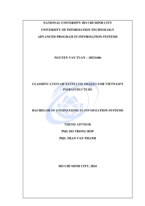 Khóa luận tốt nghiệp classification of satellite images for vietnams infrastructure