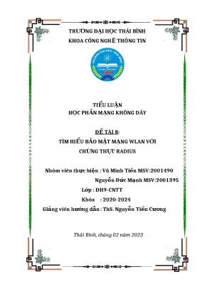 Tìm hiểu bảo mật mạng wlan với chứng thực radius