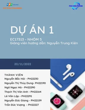 Assignment dự án thương mại điện tử tên thương hiệu phụ kiện phone