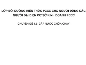 Kiến thức pccc cho người đứng đầu người đại diện cơ sở kinh doanh pccc