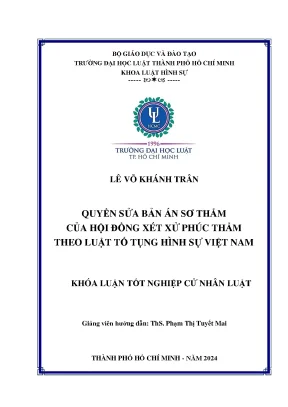Quyền sửa bản án sơ thẩm của hội đồng xét xử phúc thẩm theo luật tố tụng hình sự việt nam