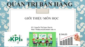 Chương 1 tổng quan vể quản trị bán hàng môn quản trị bán hàng
