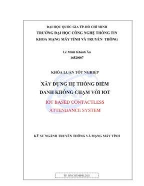 Khóa luận tốt nghiệp truyền thông và mạng máy tính hệ thống điểm danh không chạm với iot