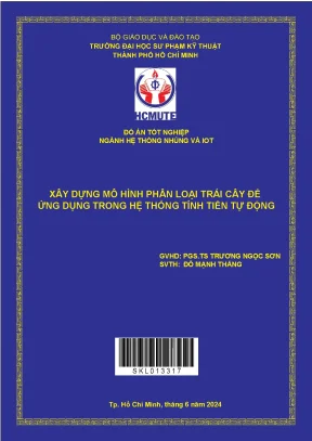 Xây dựng mô hình phân loại trái cây để ứng dụng trong hệ thống tính tiền tự động
