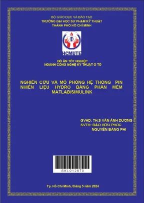 Nghiên cứu và mô phỏng hệ thống pin nhiên liệu hydro bằng phần mềm matlab simulin