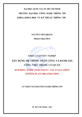 Khóa luận tốt nghiệp công nghệ thông tin xây dựng hệ thống phân công và đánh giá công việc trong cơ quan