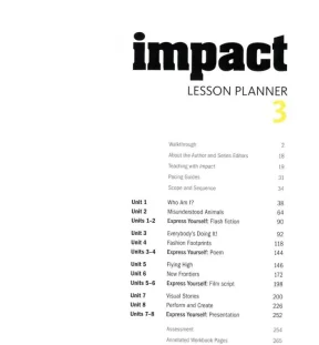 Impact 3 lesson planner