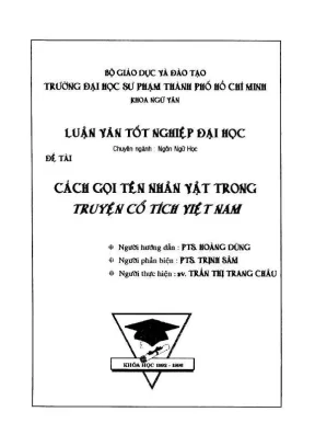 Khóa luận tốt nghiệp ngữ văn cách gọi tên nhân vật trong truyện cổ tích việt nam