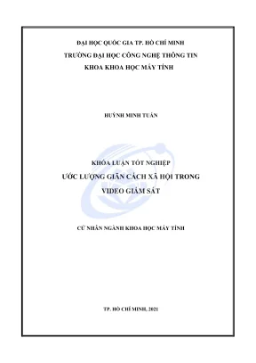 Khóa luận tốt nghiệp khoa học máy tính ước lượng giãn cách xã hội trong video giám sát