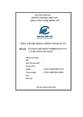 Thực tập hệ thống thông tin quản lý đề tài xây dựng hệ thống website quản lý và bán nông sản sạch