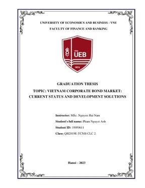 Khóa luận tốt nghiệp tài chính ngân hàng vietnam corporate bond market current status and development solutions