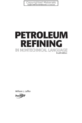Leffler william l petroleum refining in nontechnical language pennwell 2008