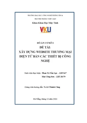Xây dựng website thương mại điện tử bán các thiết bị công nghệ