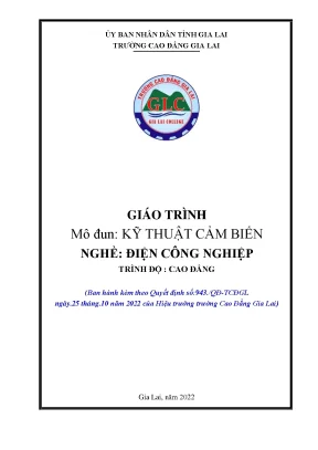 Giáo trình kỹ thuật cảm biến nghề điện công nghiệp cao đẳng