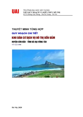 Thuyết minh quy hoạch chi tiết tỷ lệ 1500 khu dân cƣ dịch vụ đô thị bến đầm huyện côn đảo tỉnh bà rịa vũng tàu