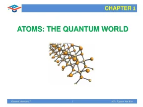 Chapter 1 atoms the quantum world