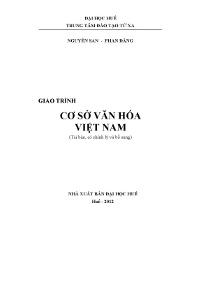 Giáo trình cơ sở văn hóa việt nam