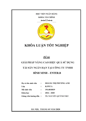 Khóa luận tốt nghiệp tài chính phân tích tình hình tài chính công ty cổ phần giải pháp công nghệ ttc việt nam nhằm nâng cao năng lực tài chính của công ty