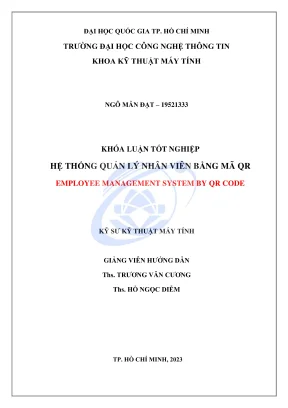 Khóa luận tốt nghiệp kỹ thuật máy tính hệ thống quản lý nhân viên bằng mã qr