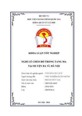 Khóa luận nghi lễ chèo đò trong tang ma tại huyện ba vì hà nội