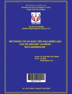 Mô phỏng tối ưu suất tiêu hao nhiên liệu cho xe gắn máy lai bằng matlab simulink