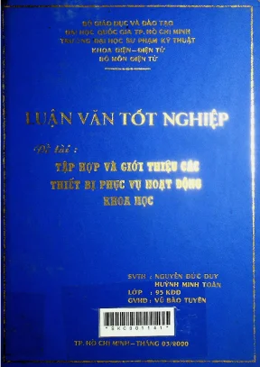 Tập hợp và giới thiệu các thiết bị phục vụ hoạt động khoa học