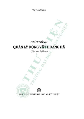 Giáo trình quản lý động vật hoang dã nxb
