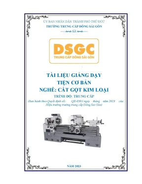 Tài liệu giảng dạy tiện nâng cao nghề cắt gọt kim loại trung cấp