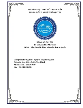 Báo cáo đồ án khoa học máy tính thiết kế web bán quần áo