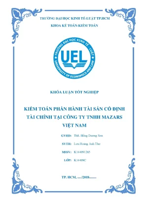 Kiểm toán phần hành tài sản cố định r ntài chính tại công ty tnhh mazars r nviệt nam