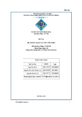 Ngôn ngữ mô hình hóa đề tài hệ thống quản lý thu tiền điện