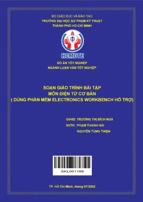 Soạn giáo trình bài tập môn điện tử cơ bản dùng phần mềm electronics workbench hỗ trợ
